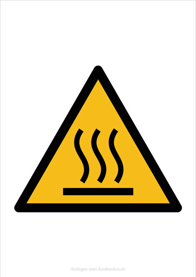 Warnung vor heißer Oberfläche