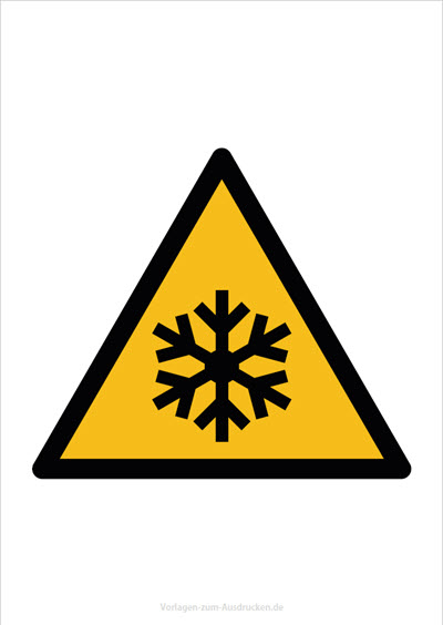 Warnung vor niedriger Temparatur Kälte
